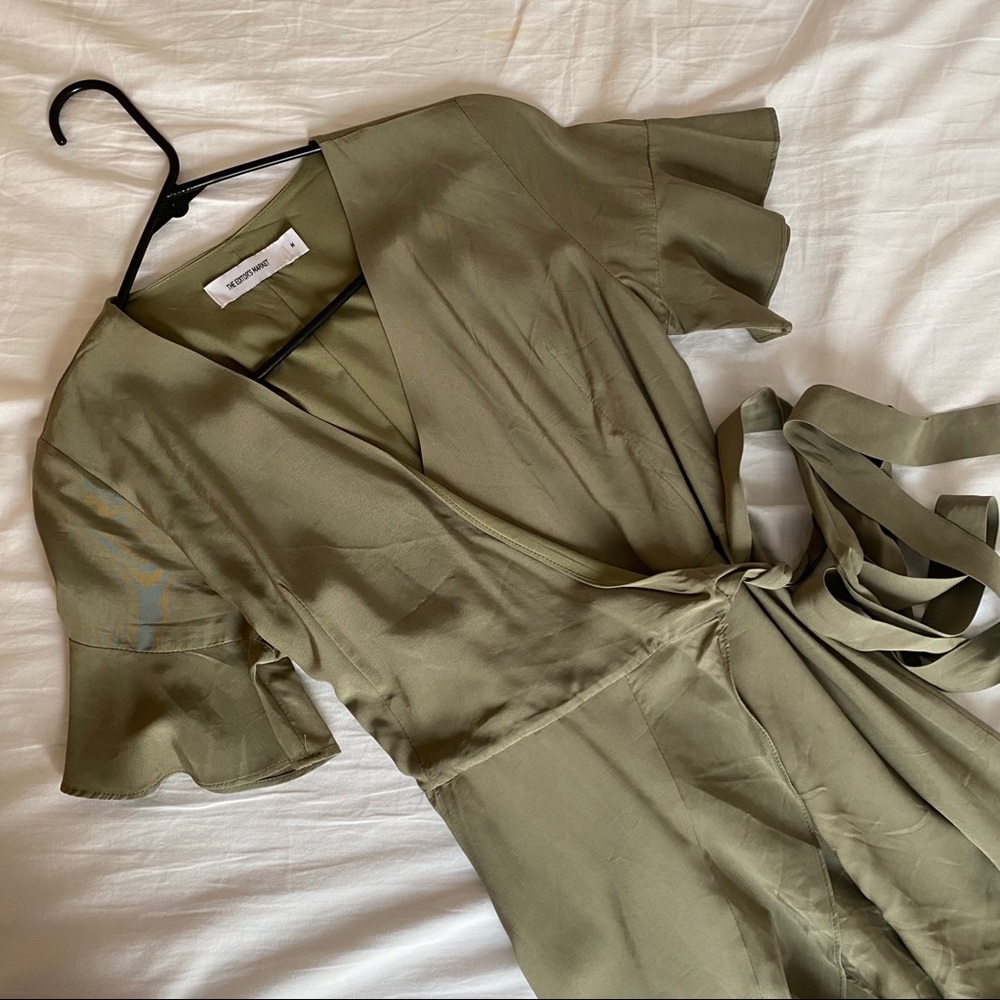 Green mini dress
